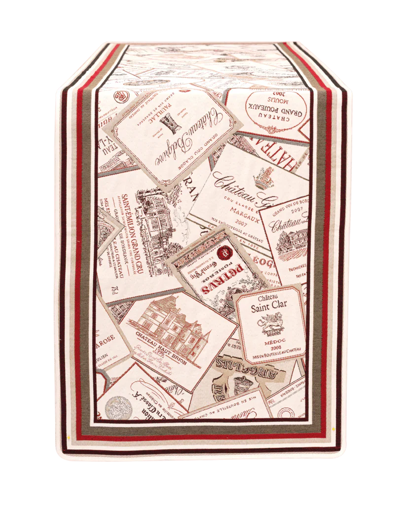Bordeaux Wine French Jacquard Table Runner