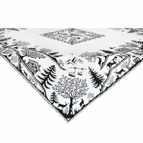 Lausanne Square French Jacquard Table Runner 39” X 39”