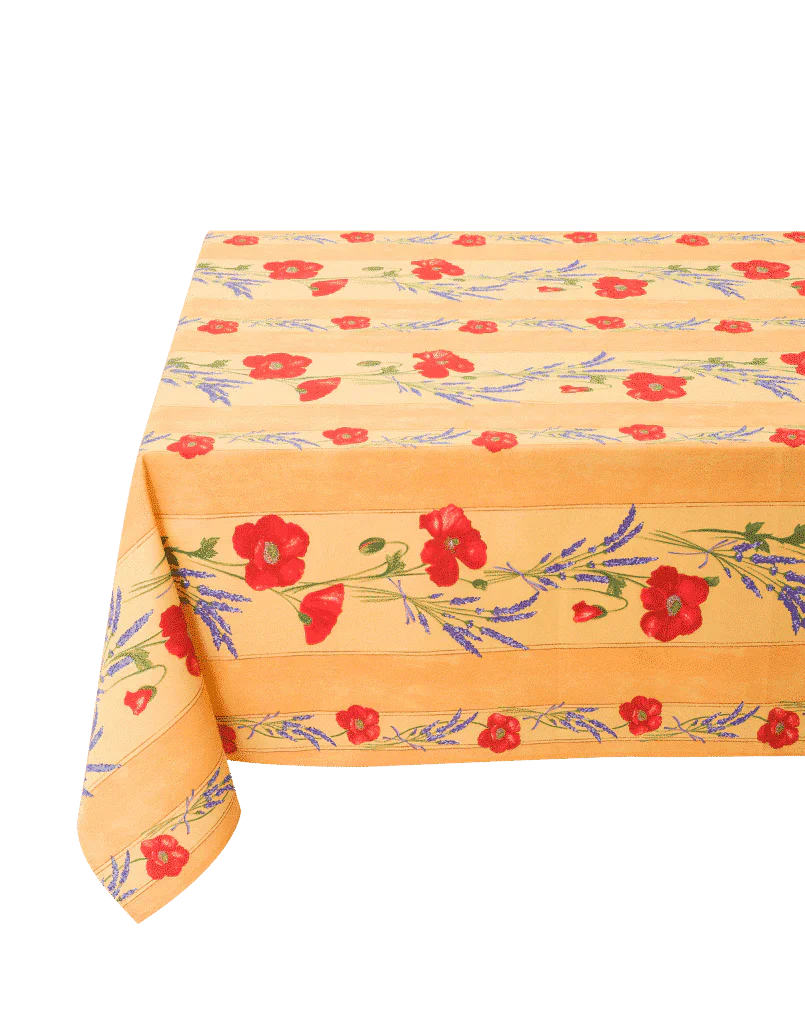 Tablecloth coated Coquelicot Yellow 61" X 98"