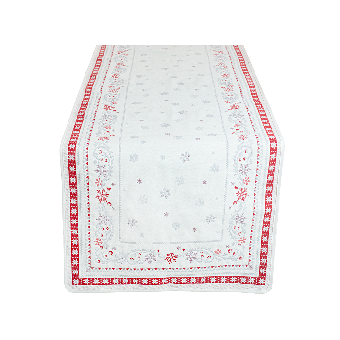 Minuit Holiday French Jacquard Table Runner