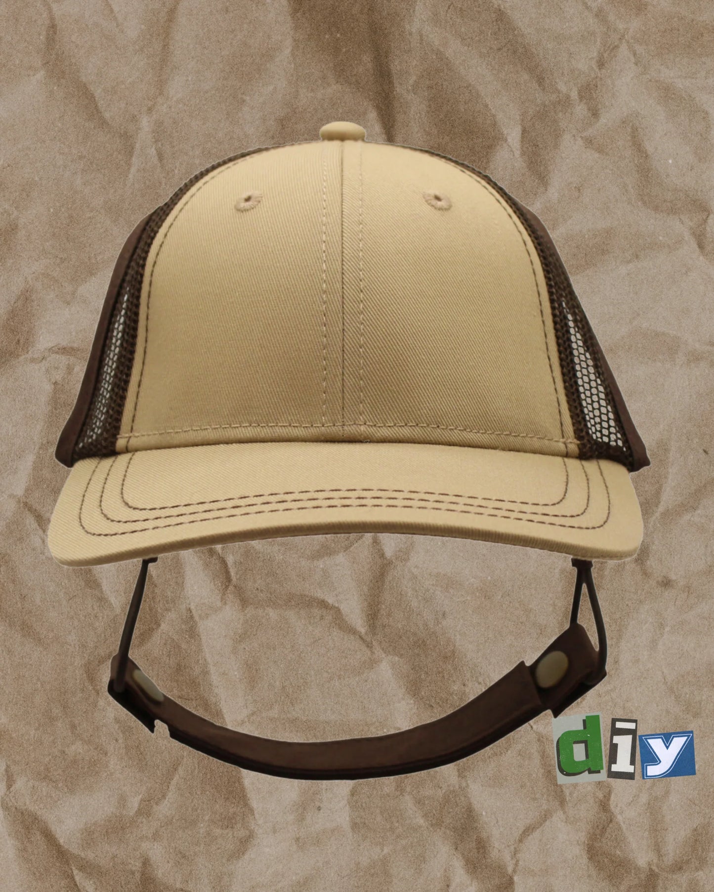 PupLid Khaki Brown Baseball Cap