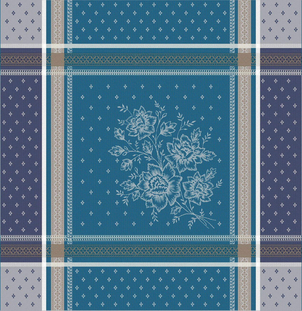 Massilia Blue French Jacquard Napkin