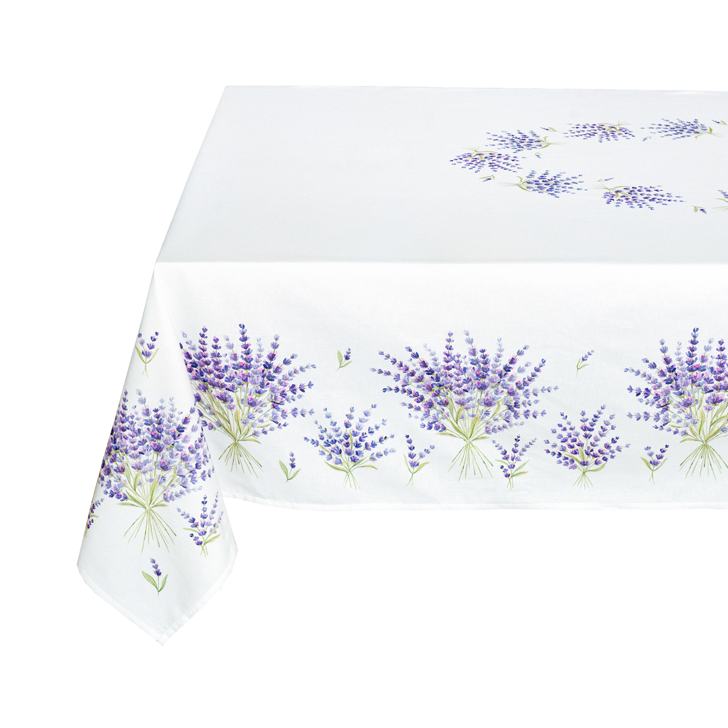 Bonnieux White Coated Tablecloth 60” X 98”