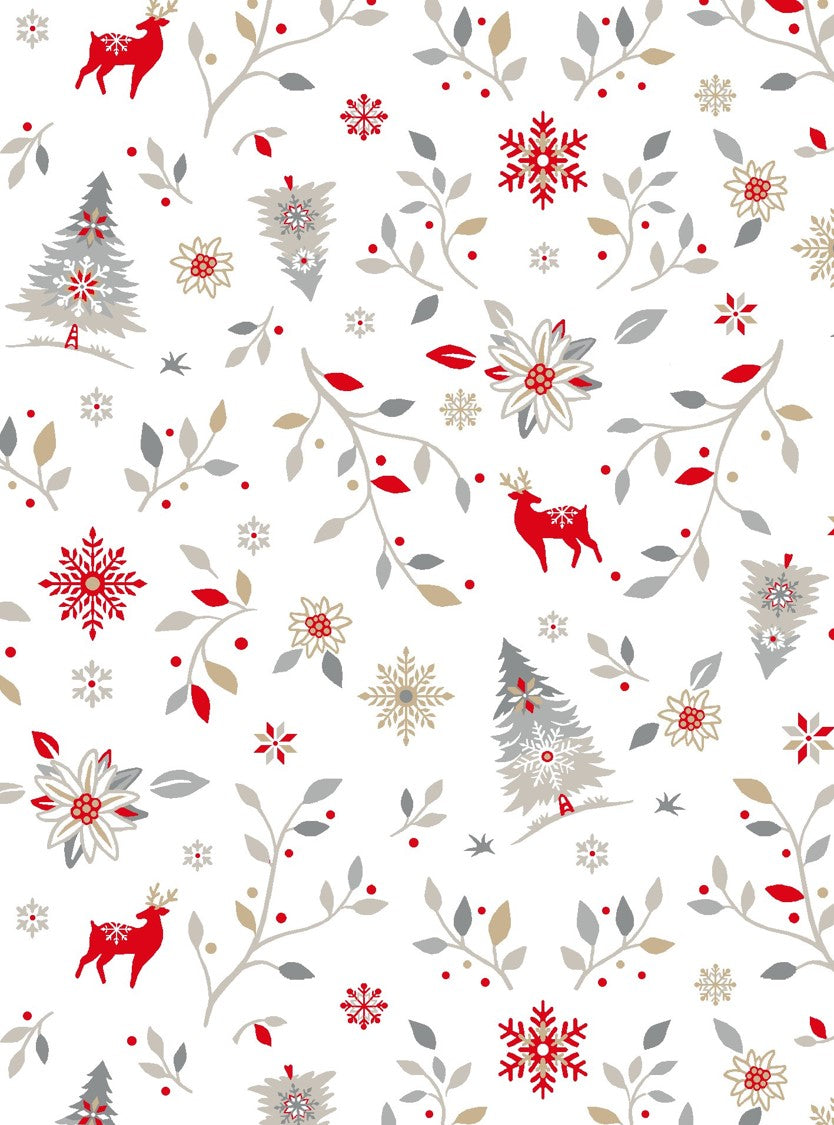 Cervin Red White Coated Tablecloth 60” X 78”