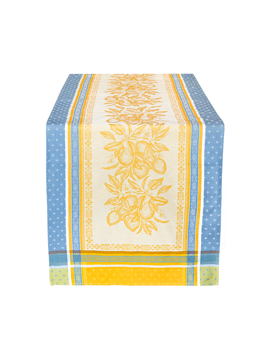 Cedrat Soleil Jacquard Table Runner (Water-Repellent)