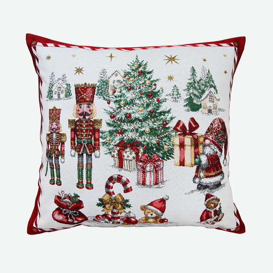 Christmas Holiday French Jacquard Pillow Cover