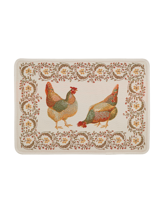 Chanteclair Chicken French Jacquard Placemat