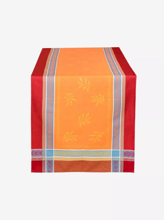 Olivia Carmen Jacquard Table Runner (Water-Repellent)