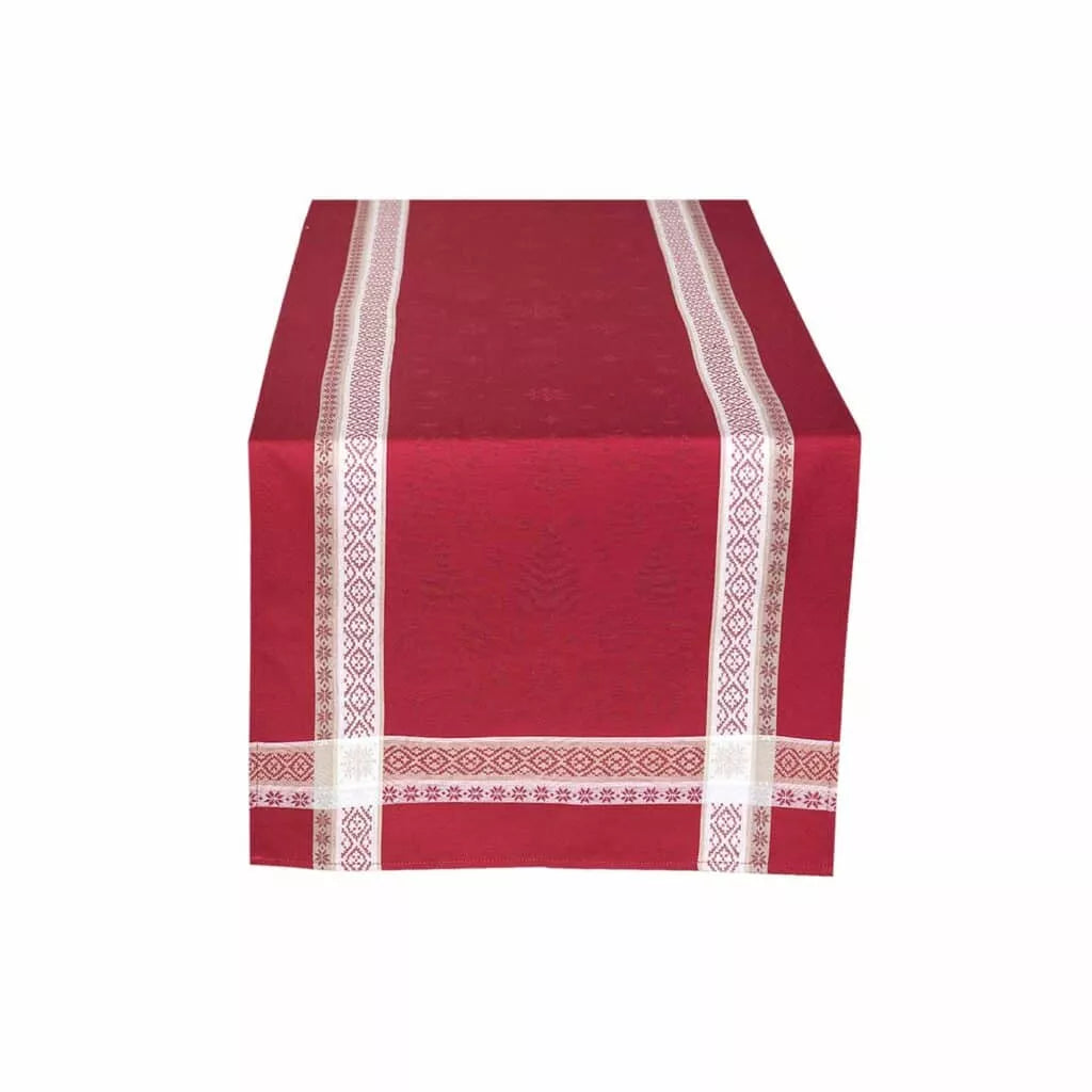 Vars Cardinal Holiday Jacquard Table Runner (Water-Repellent)