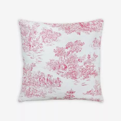 Coraline Red French Jacquard Pillow Cover