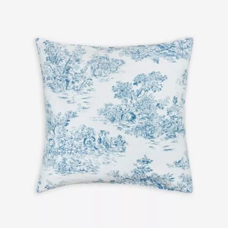 Coraline Blue French Jacquard Pillow Cover