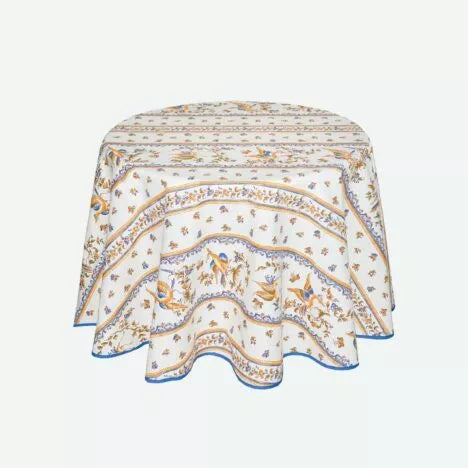 Moustiers Coated tablecloth  Round 60"