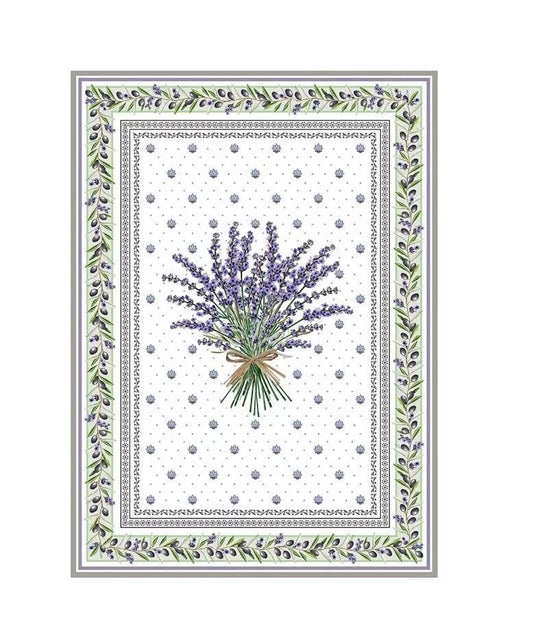 Lauris Lavender Ecru Tea Towel