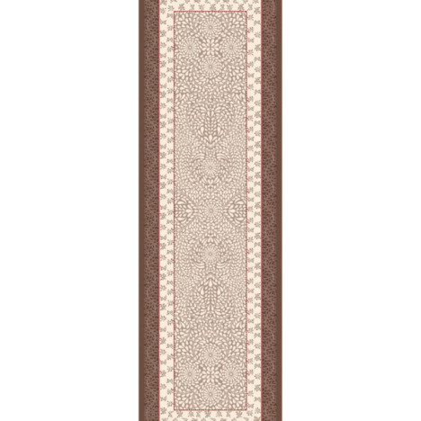 Aubrac Taupe Floral French Jacquard Table Runner