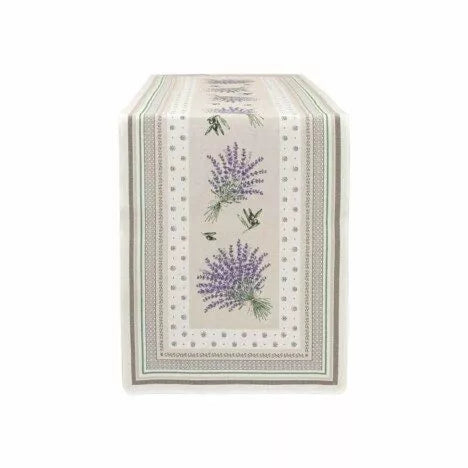 Castillon Lavender Ecru French Jacquard Table Runner