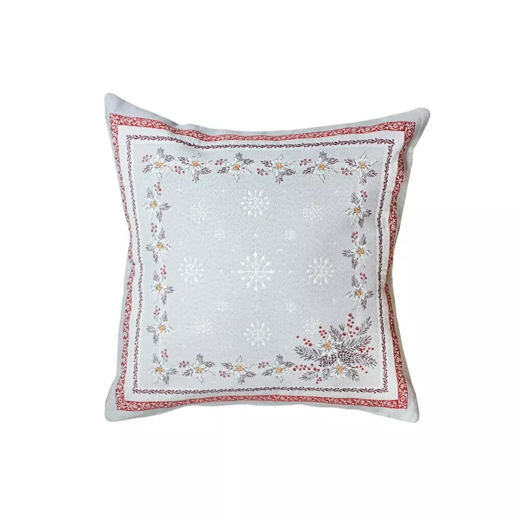 Savoie Pearl Holiday French Jacquard Pillow Cover