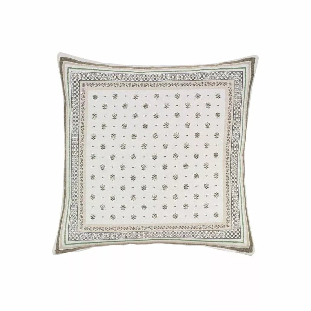 Castillon Lavender Ecru French Jacquard Pillow Cover