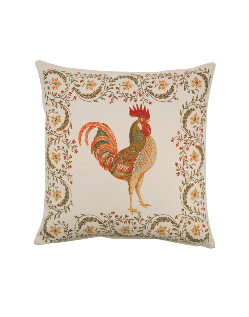 Chanteclair Chicken French Jacquard Pillow Cover