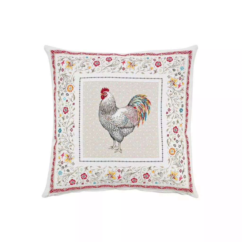 Lafayette Rooster French Jacquard Pillow Cover