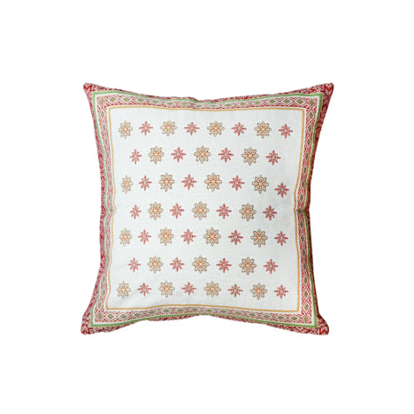 Vallee Red Green Holiday French Jacquard Pillow Cover