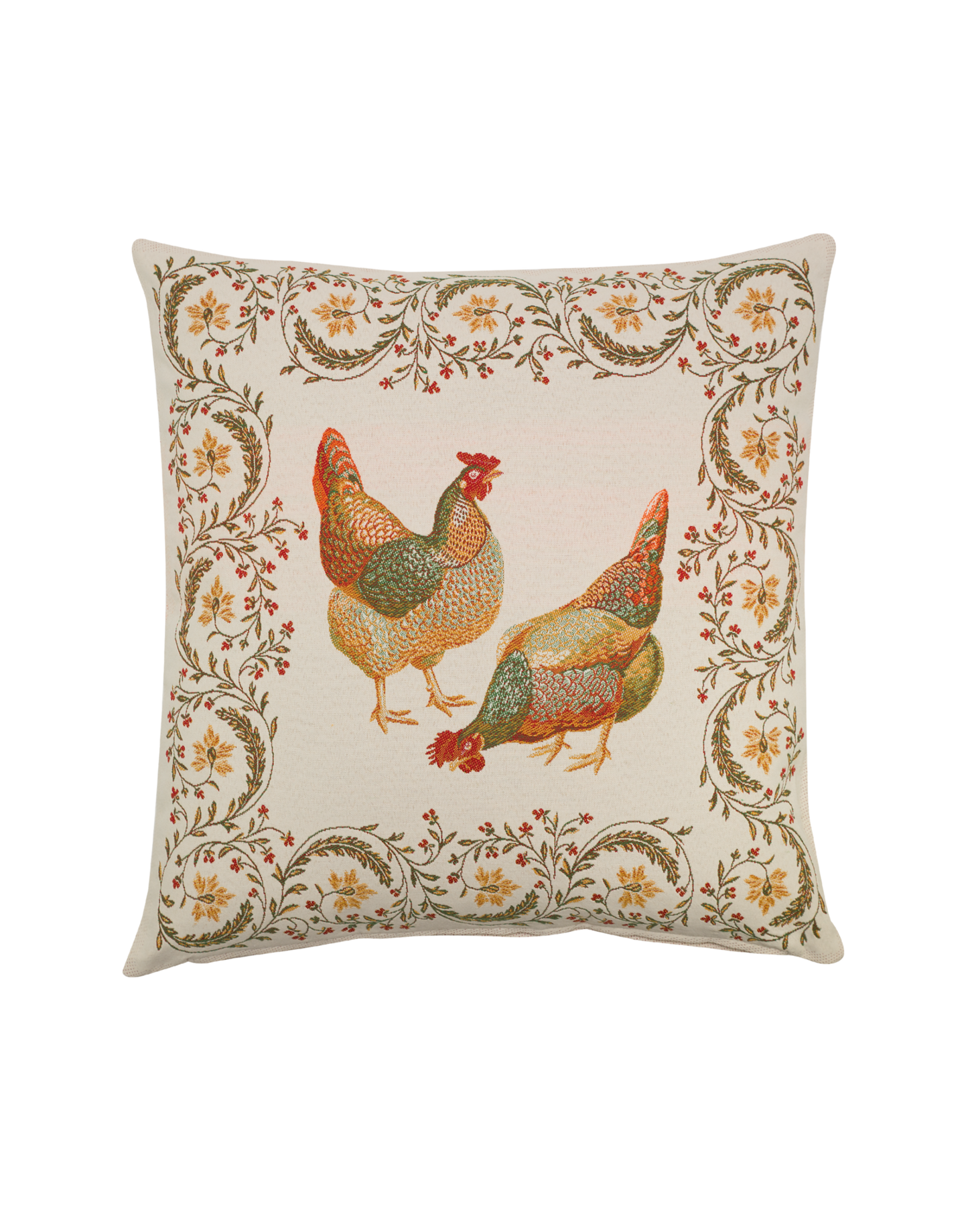 Chanteclair Chicken French Jacquard Pillow Cover