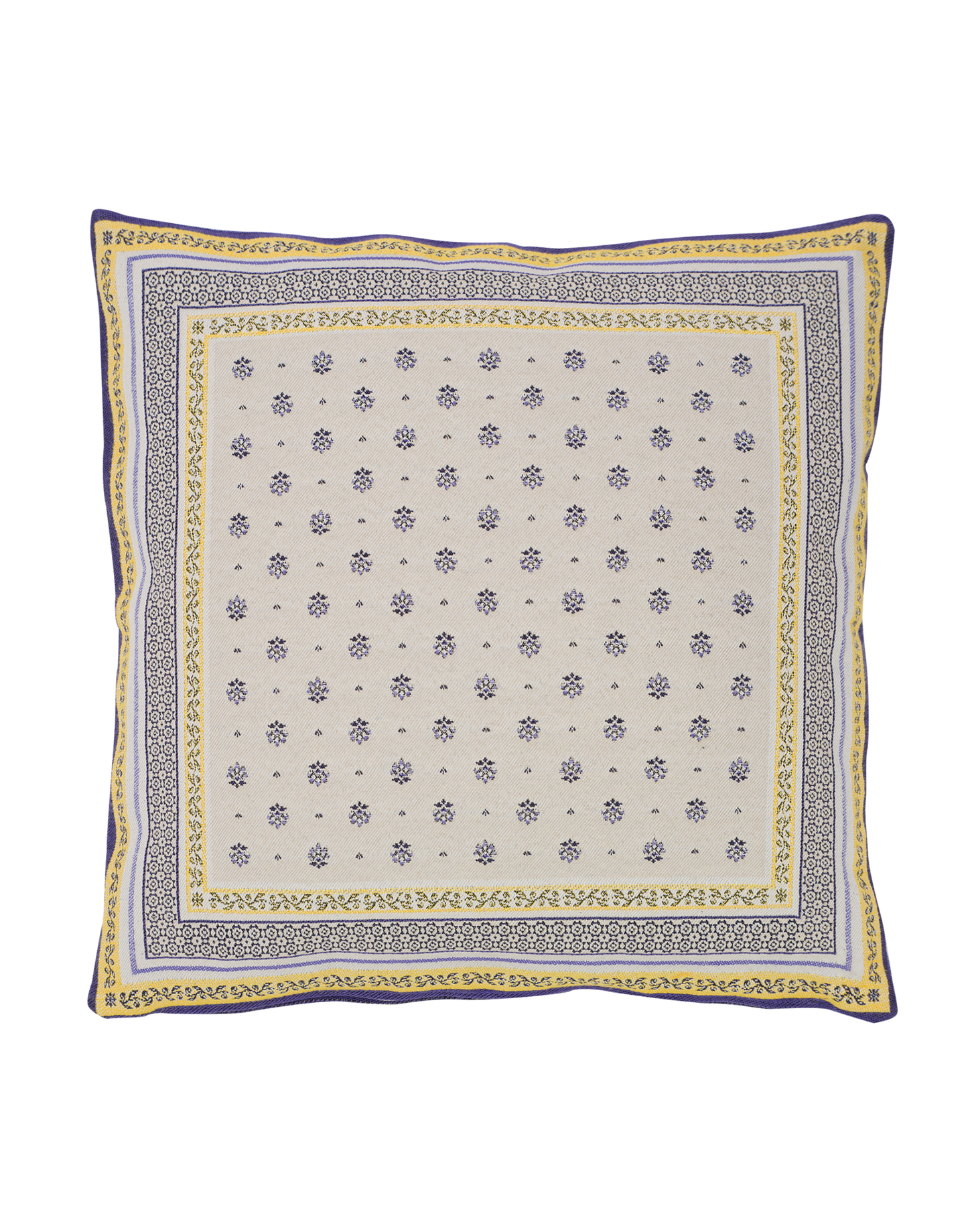 Castillon Lavender Yellow French Jacquard Pillow Cover