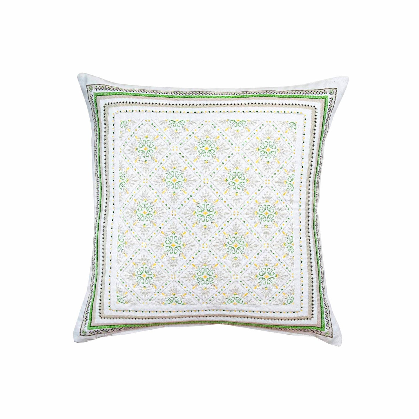 Menton  Lemon French Jacquard Pillow Cover