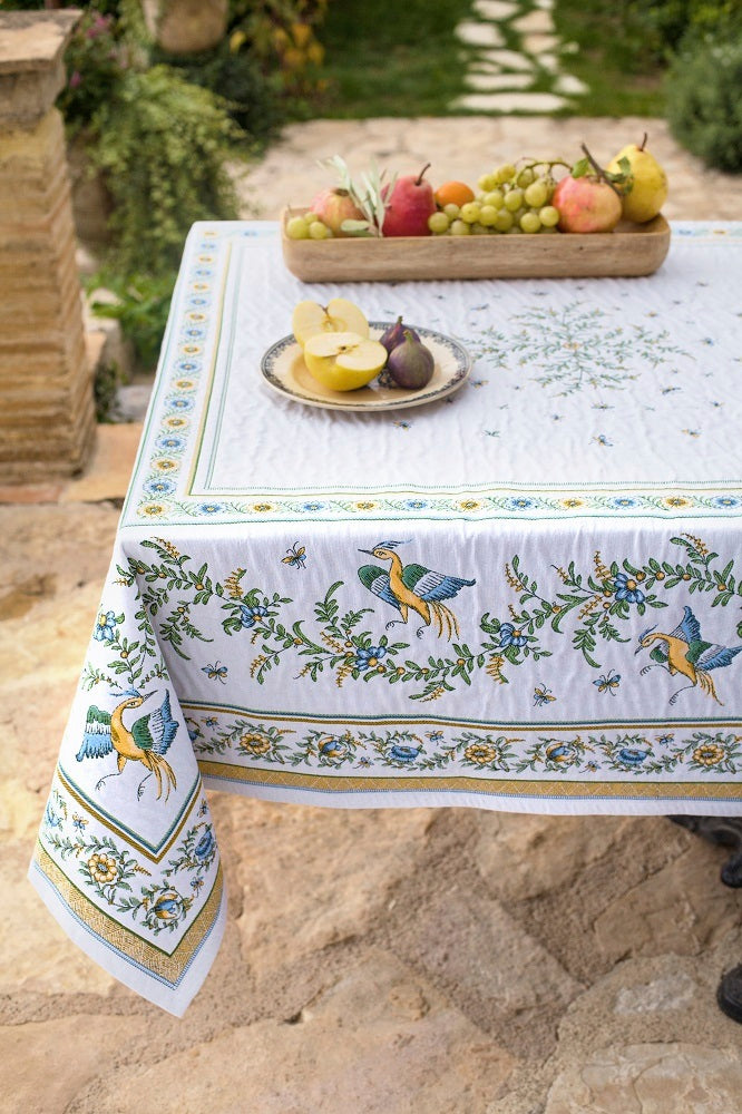 Moustier French Jacquard Tablecloth 56” X 98”