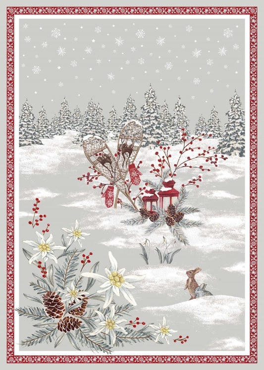 Megeve Holiday Tea Towel