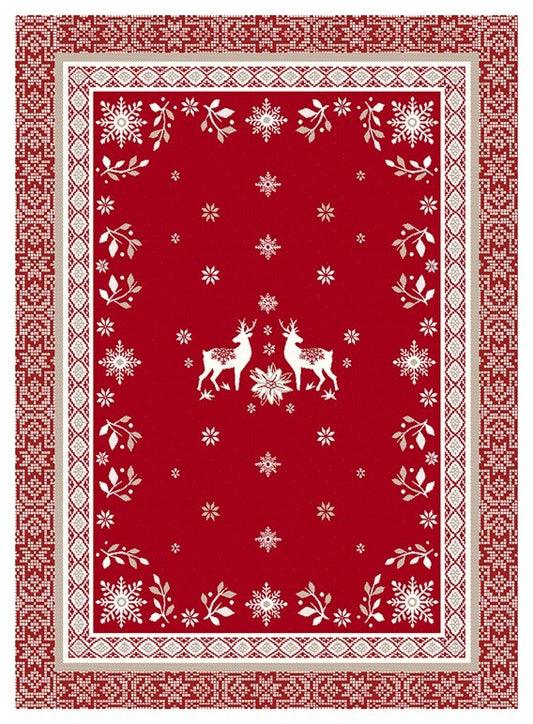 Vallee Red Holiday Tea Towel