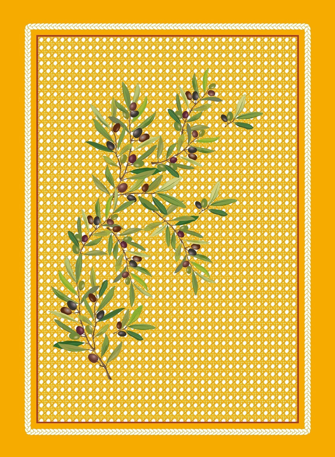 Nyons Yellow Tea Towel