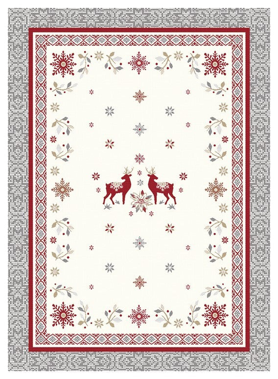 Vallee Ecru Holiday Tea Towel