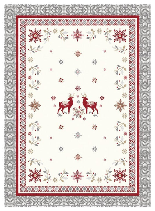 Vallee Ecru Holiday Tea Towel