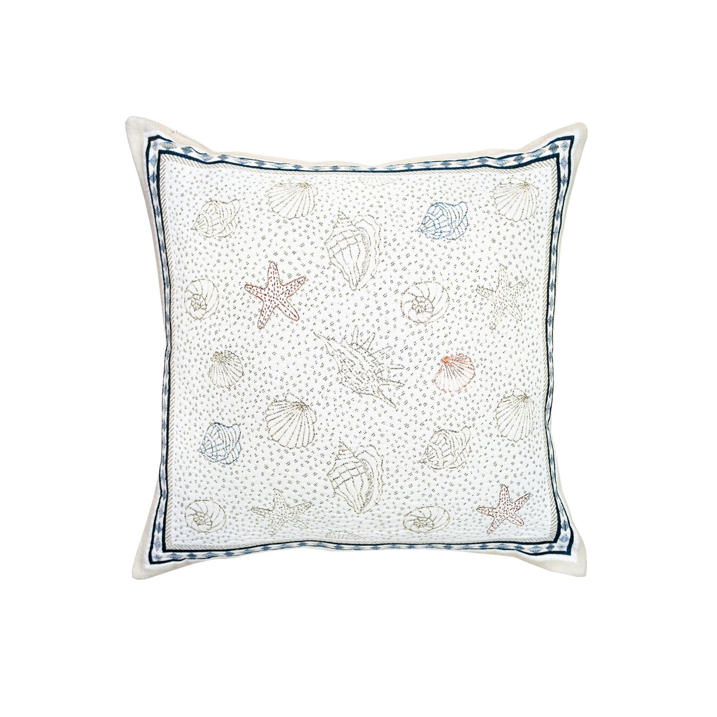 Bonifacio Ocean Blue French Jacquard Pillow Cover