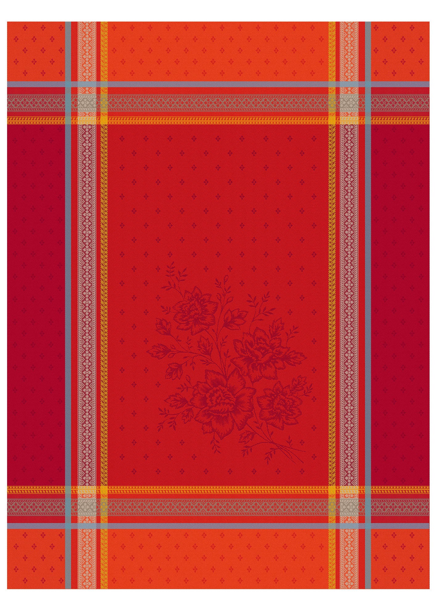 Massilia Red Jacquard Tea Towel