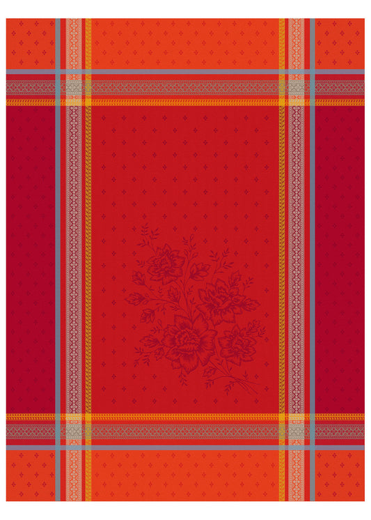 Massilia Red Jacquard Tea Towel