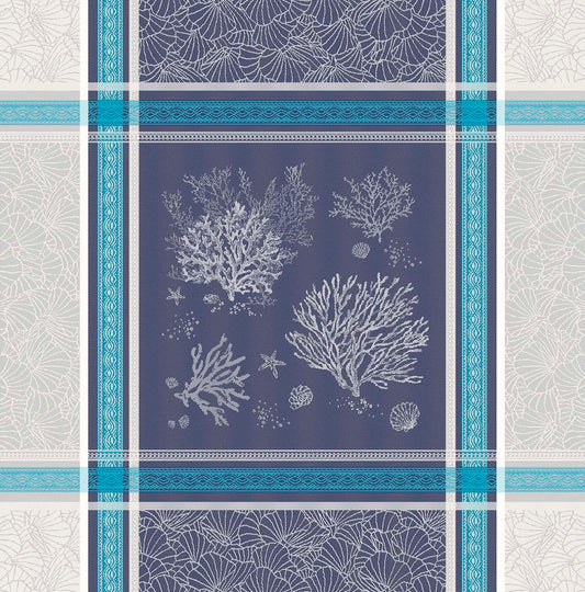 Oceane Bleu French Jacquard Napkin