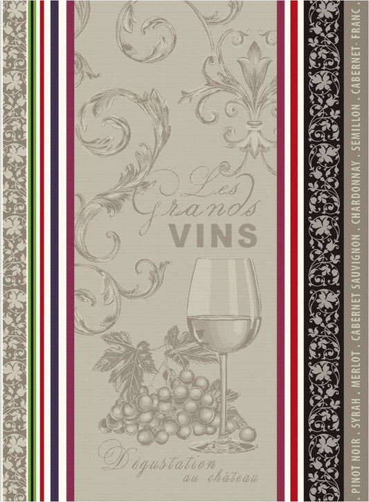 Vignoble Wine Jacquard Tea Towel