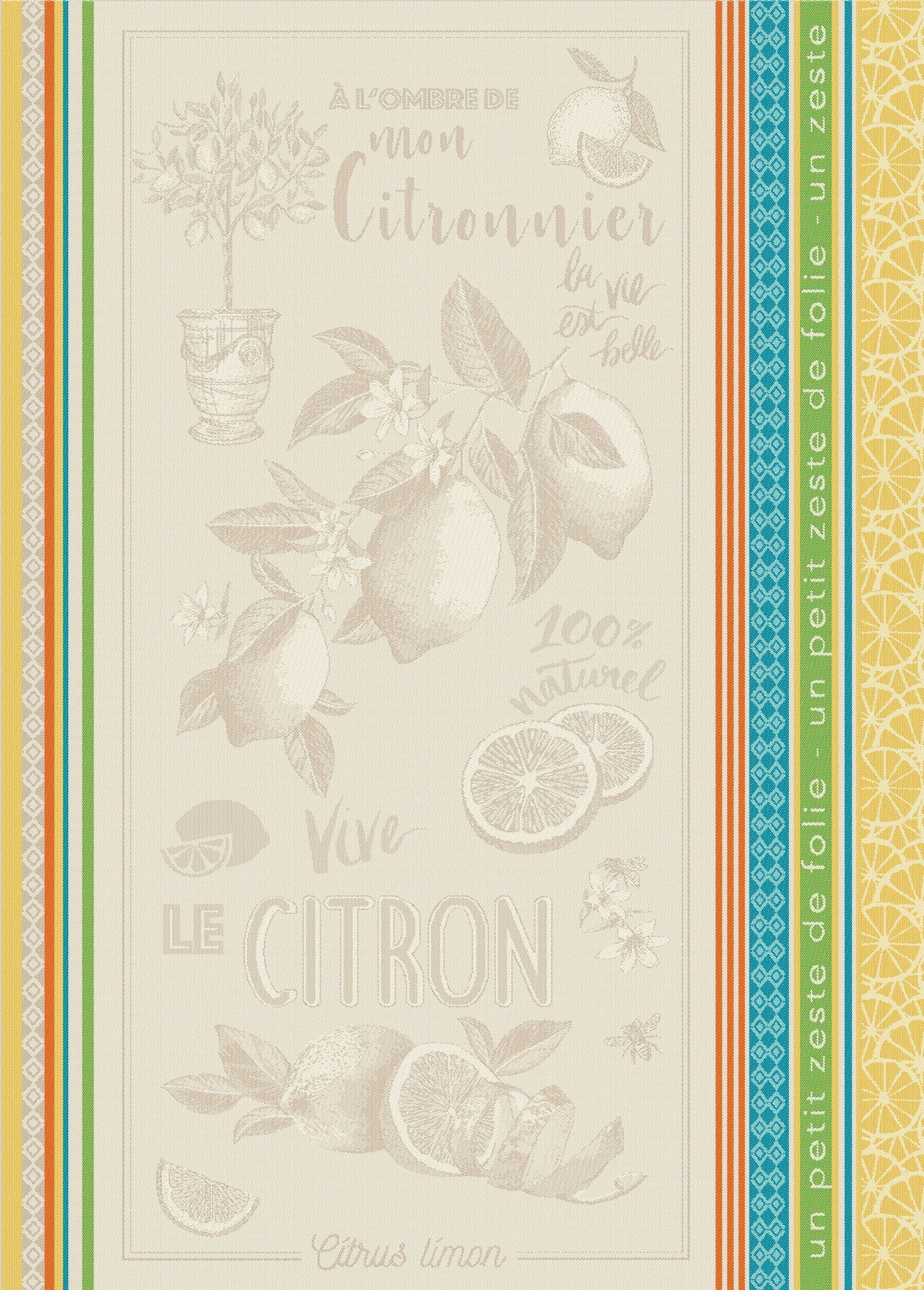 Lemon Zest Jacquard Tea Towel