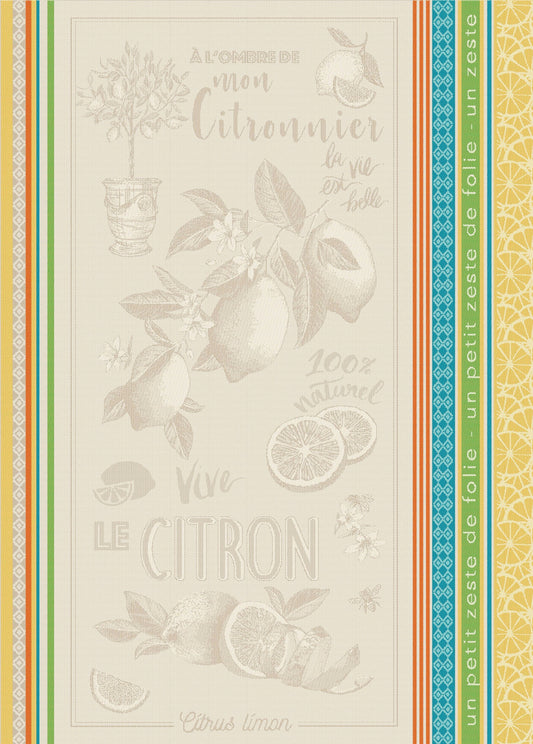 Lemon Zest Jacquard Tea Towel